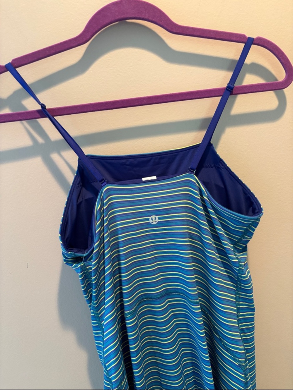 LULULEMON ALIGN APRON DRESS *JACQUARD in VARIATED STRIPE TWICE BLUE SZ 6 NWT - Picture 7 of 10